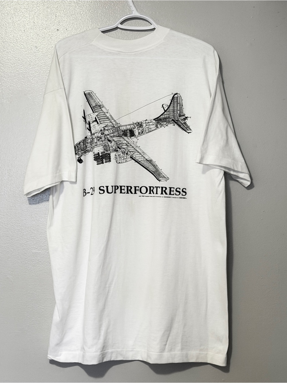 90s Fruit of the Loom white B-29 Superfortress tee Size XL